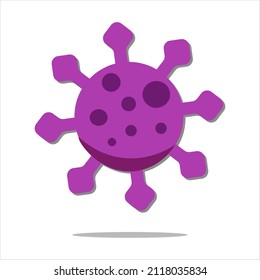 purple virus isolated on white background. vector illustration