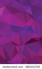 Purple vivid  vector texture with triangular style. Illustration with set of colorful 