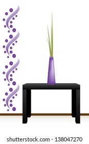 Purple wall sticker for decoration