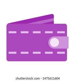 Purple Wallet  icon vector Logo illustration and design. An online shop marketplace commerce and e-commerce purchase system  distribution element.  Can be used for web and mobile development suitable 
