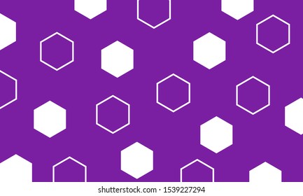 Purple wallpaper design vector. Minimal abstract background with hexagon shape illustration. Modern geometric banner. Abstract banner illustration 