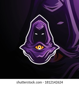 Purple Warlord mascot logo vector gaming esports	