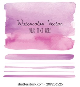 Purple Watercolor Background Vector Lines