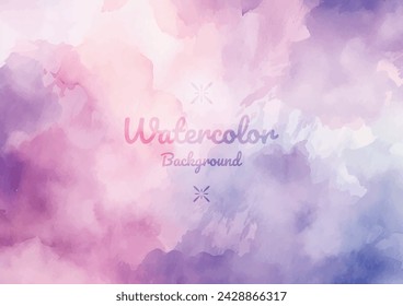 Purple Watercolor Background Wallpaper Artistic