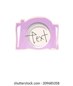  purple watercolor camera icon vector file