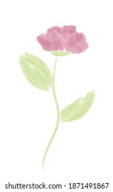 Purple watercolor flower. vector illustration