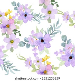 Lila Aquarell Blumen Hintergrund für Design. Blumenrahmen Kartenvorlage. Vektordesign-Illustration für Banner, Hochzeitskarte.