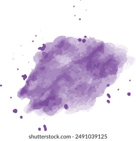 Purple Watercolor splash background vector, purple watercolor stain vector , background vector 