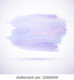 Purple watercolor stain design element
