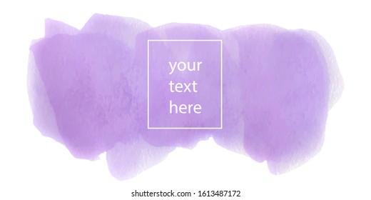 purple watercolor stroke with space for your own text