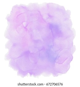 Purple watercolor vector abstract background. Lavender, lilac texture