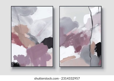Patrón de arte de vectores de color de agua púrpura