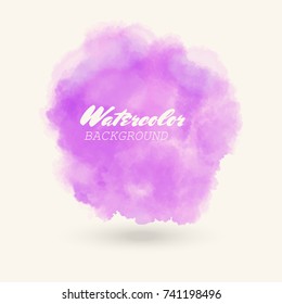 purple watercolor vector background. abstract paint illustration.