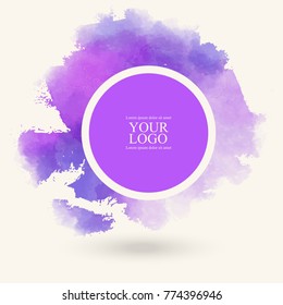 purple watercolor vector background illustration. abstract element