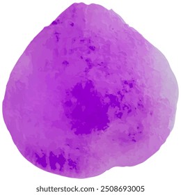 Purple watercolor vector illustration with a soft, abstract shape. Ideal for creative projects, digital designs, and backgrounds. Vibrant hue adds a splash of color and texture to any composition