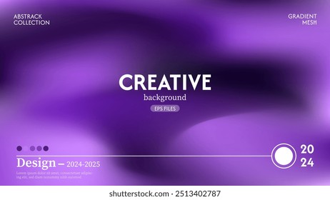 Vague violette, arrière-plan abstrait, création. Dégradé. La texture de surface du tissu est forte. Arrière-plan de couleur sombre avec place pour le design. Combinaison de couleurs aubergine-prune. Image vectorielle EPS10