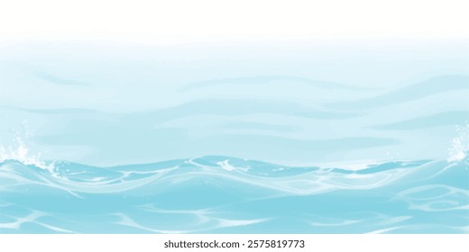 "Purple Wave: Abstract Watercolor Ocean Texture Background with soft purple and white hues for an ocean-inspired design, perfect for digital art and banner graphics."
