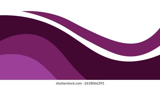 plano de fundo de onda roxa. Elemento de cabeçalho e rodapé curvos