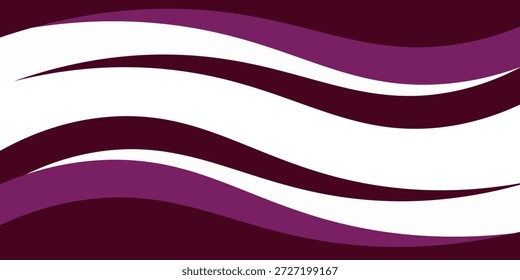 Fondo púrpura de la onda. Ilustración vectorial de elementos de encabezado y pie de página curvos