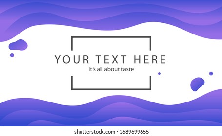 Plantilla de diseño de fondo de onda púrpura