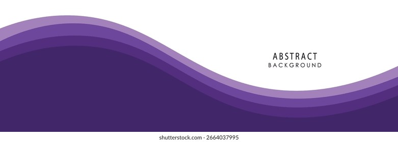 Fondo de onda púrpura con Formas curvas en capas en tonos degradados. Diseño abstracto elegante y moderno ideal para Anuncios, presentaciones, pósters y gráficos digitales.