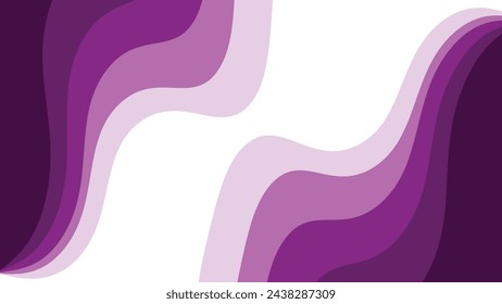Purple wave element vector image for backdrop or presentation