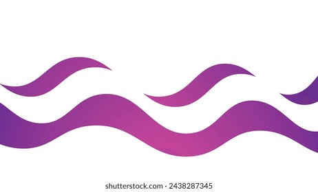 Purple wave element vector image for backdrop or presentation