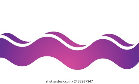 Purple wave element vector image for backdrop or presentation