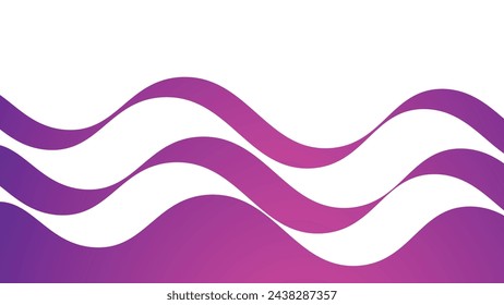 Imagen vectorial de elemento de onda púrpura para fondo o presentación