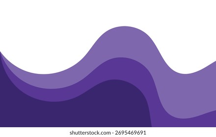 Purple Wave Layers – Abstract Gradient Flow Background Design. Abstract Purple Wave Background. Vector illustration of a Wave