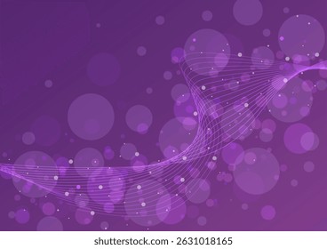 arrière-plan dégradé de points lumineux à ondes violettes