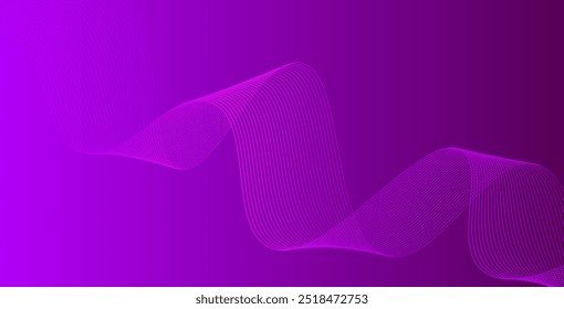 Purple wave line abstract background, vector illustration 