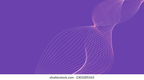 Fondo de patrón abstracto de línea de onda púrpura. Ilustración del vector