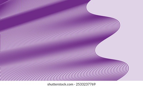 Fondo abstracto de patrón de línea de onda púrpura