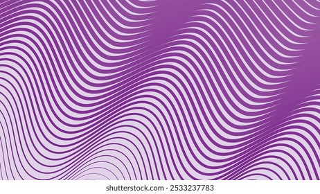 Purple wave line pattern abstract background