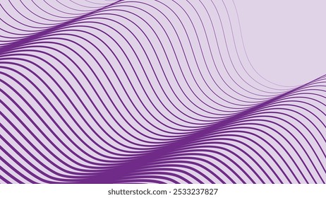 Purple wave line pattern abstract background