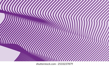 Purple wave line pattern abstract background