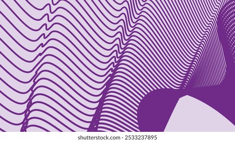 Purple wave line pattern abstract background
