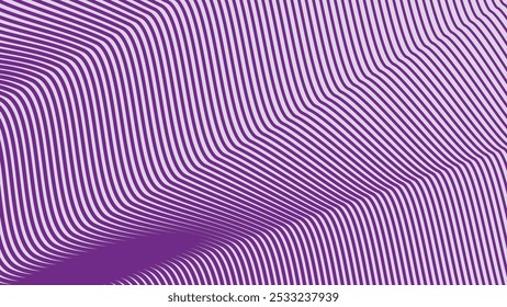 Purple wave line pattern abstract background