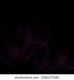 Purple wave lines on a black background.  Vector illustration for technological futuristic innovation modern background. Graphic design.