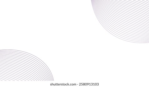 Purple wave lines. Waves smooth flowing dynamic isolated on white background. Technology, digital, communication, science, music concept vector background illustration
