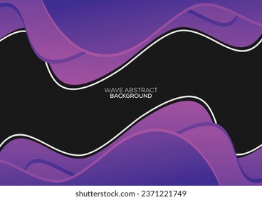 purple wave modern background template design