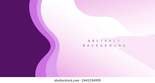 Purple wave modern background with white space for text and message. template design