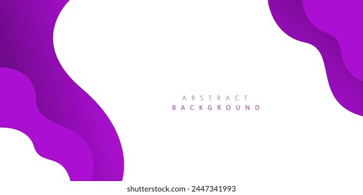 Purple wave modern background with white space for text and message. template design	