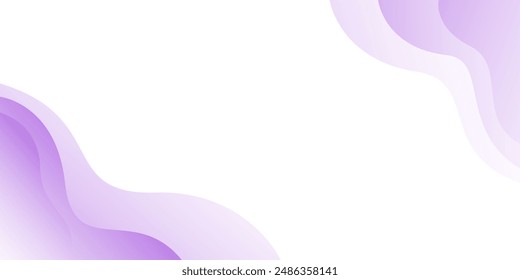 Purple wave modern background with white space for text and message. template design	