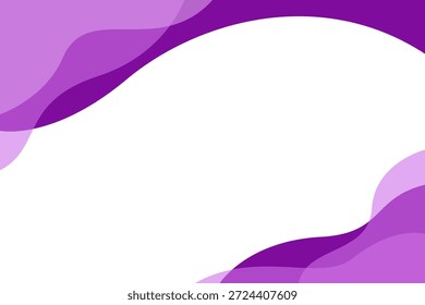 Fundo moderno de onda roxa com espaço em branco para texto e mensagem. design de modelo. ilustração vetorial	