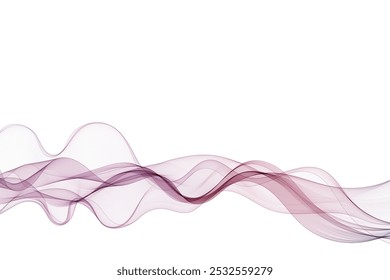 Purple wave pattern. Colorful vector wave. Decor element.