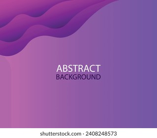 Purple wave vector abstract background flat design stock illustration.
