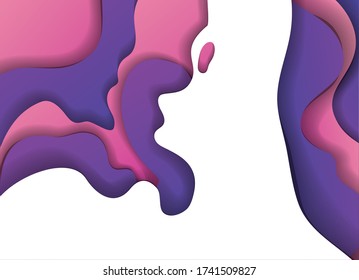 Purpurer Wellenhintergrund, abstrakte Textur und Tapete Thema Vector Illustration