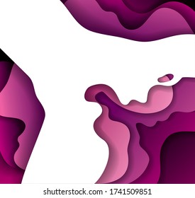 Purple waves background, Abstract texture art and wallpaper theme Vector illustration